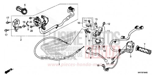 LEVIER DE GUIDON/COMMUTATEUR/CABLE CBR1000SPN de 2022